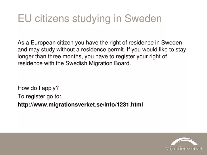 eu citizens studying in sweden
