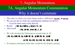 7. Angular Momentum