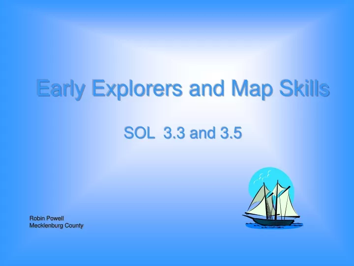 early explorers and map skills