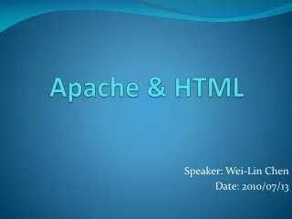 Apache &amp; HTML