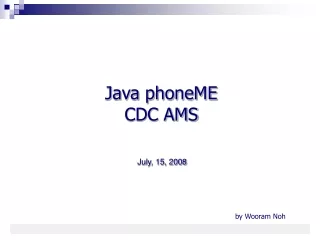 Java phoneME CDC AMS