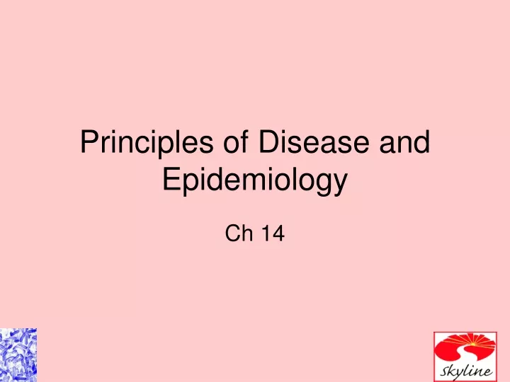 principles of disease and epidemiology