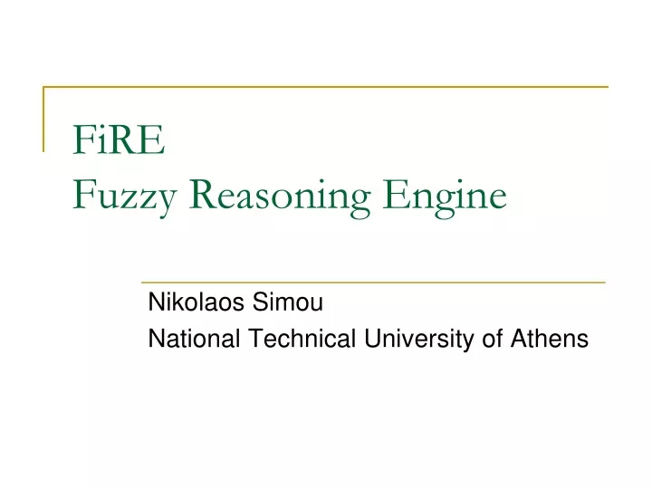 fire fuzzy reasoning engine