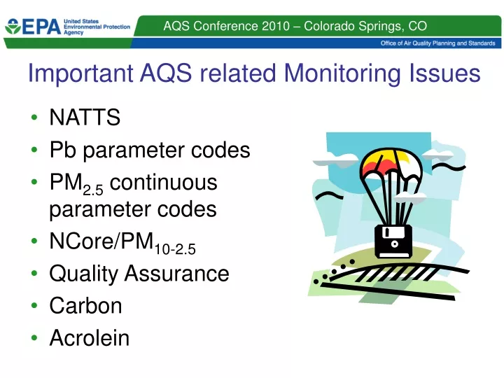 important aqs related monitoring issues