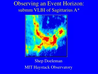 Observing an Event Horizon: submm VLBI of Sagittarius A*