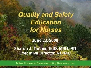 Quality and Safety Education  for Nurses