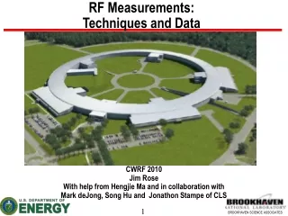 RF Measurements: Techniques and Data