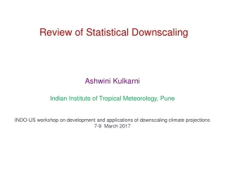 Review of Statistical Downscaling