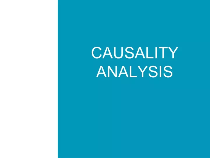 causality analysis