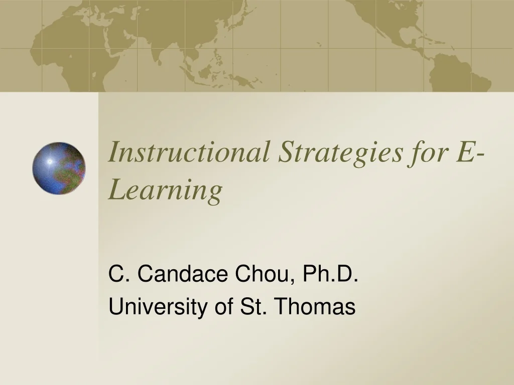 PPT - Instructional Strategies for E-Learning PowerPoint Presentation ...