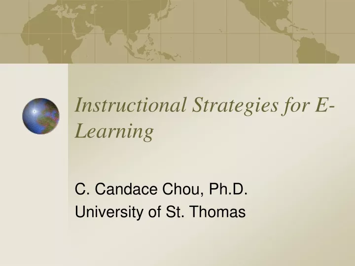 instructional strategies for e learning