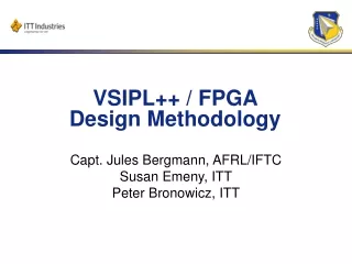 VSIPL++ / FPGA  Design Methodology