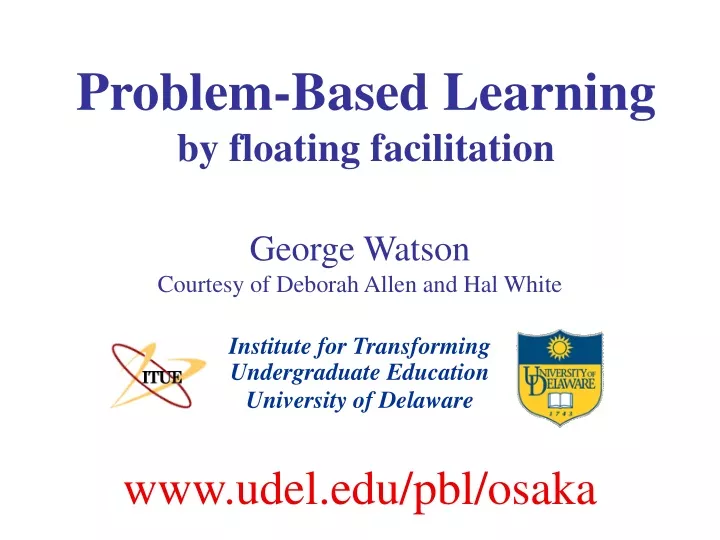 problem based learning by floating facilitation