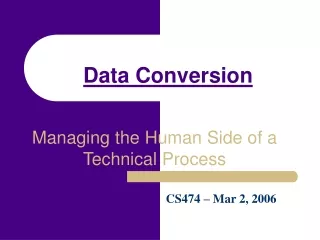 Data Conversion