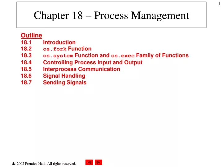 chapter 18 process management