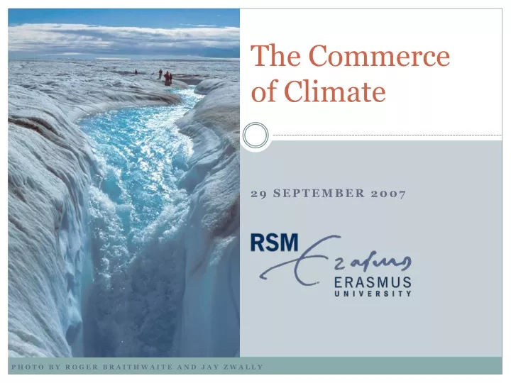 the commerce of climate