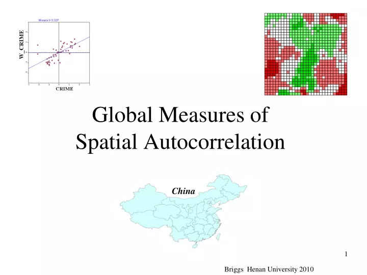 global measures of spatial autocorrelation
