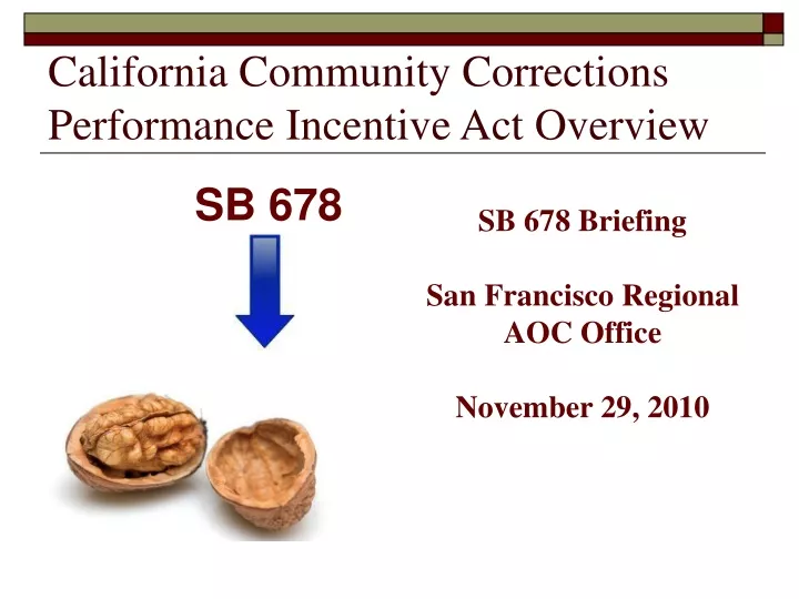 california community corrections performance incentive act overview