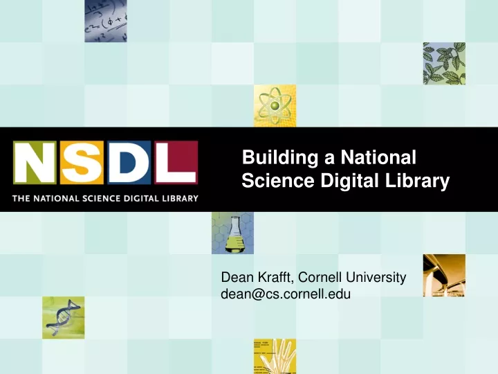 building a national science digital library