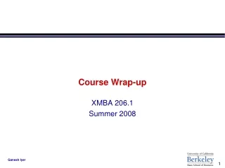 Course Wrap-up