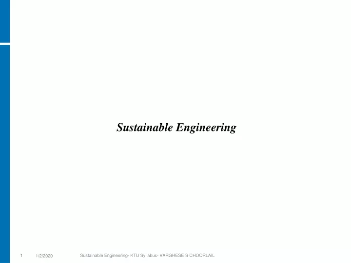 sustainable engineering