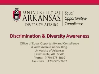 Discrimination &amp; Diversity Awareness