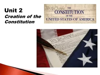 Unit 2 Creation of the Constitution