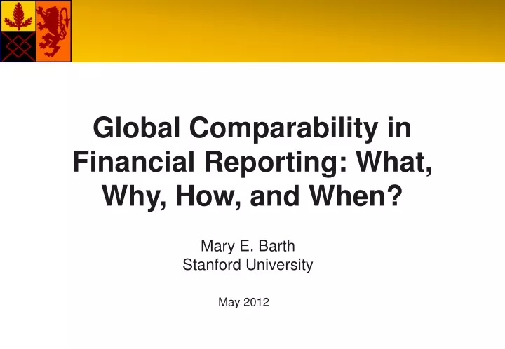 global comparability in financial reporting what