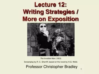 Lecture 12: Writing Strategies /  More on Exposition