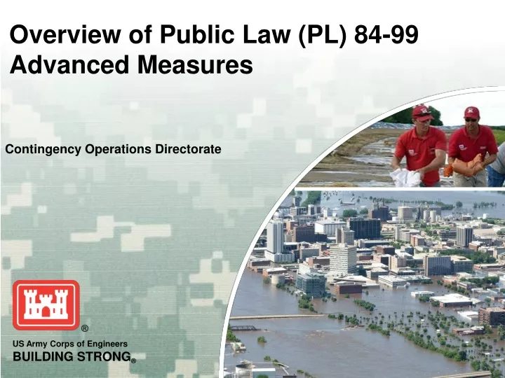overview of public law pl 84 99 advanced measures