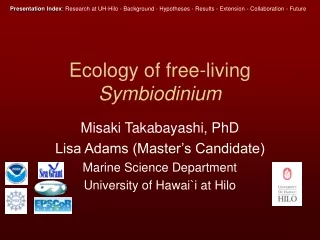 Ecology of free-living  Symbiodinium
