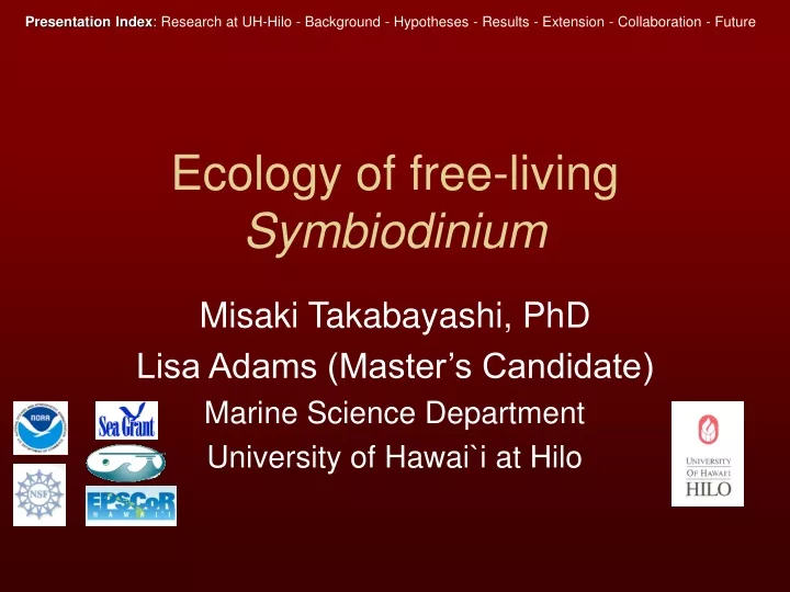 ecology of free living symbiodinium