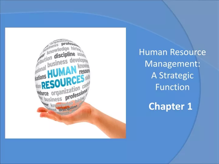 human resource management a strategic function