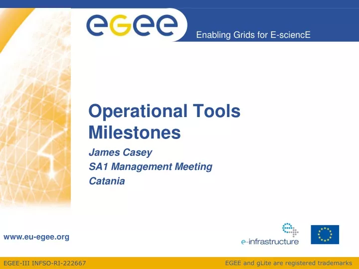 operational tools milestones
