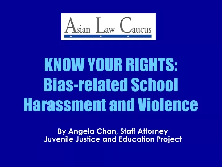 know your rights bias related school harassment and violence