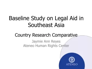 Baseline Study on Legal Aid in Southeast Asia