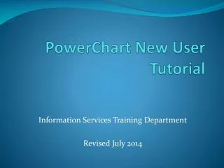 PowerChart New User Tutorial