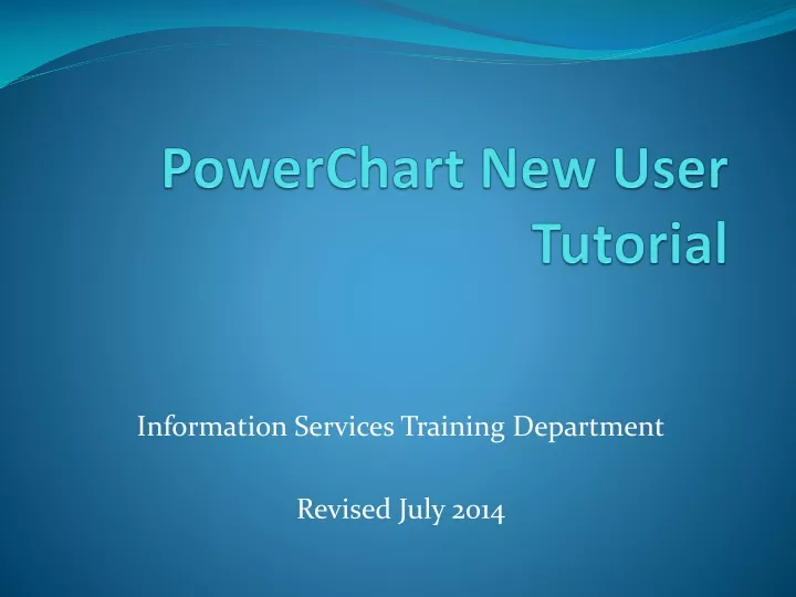 powerchart new user tutorial