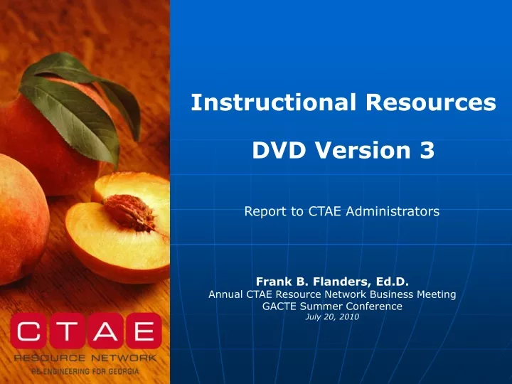 instructional resources dvd version 3