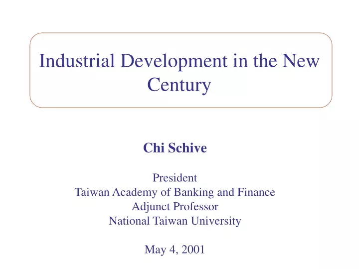 industrial development in the new century