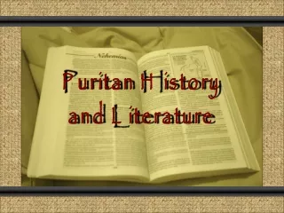 Puritan History and Literature