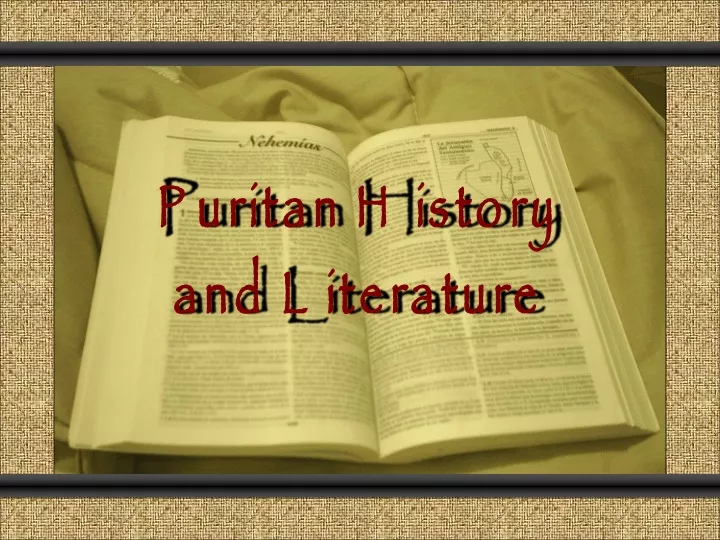 puritan history and literature