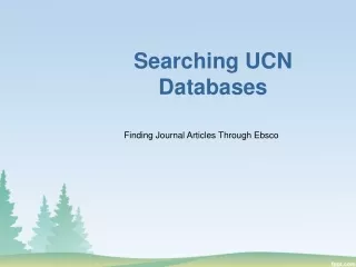 Searching UCN Databases