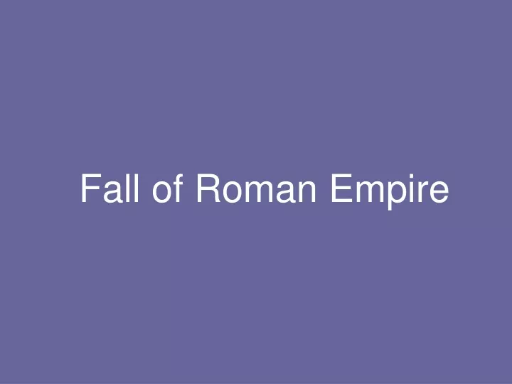 fall of roman empire