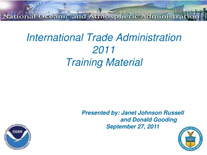 international trade administration 2011 training