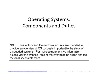 Operating Systems: Components and Duties