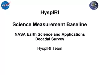 The HyspIRI Mission Concept has be Guided by the Science Study Group