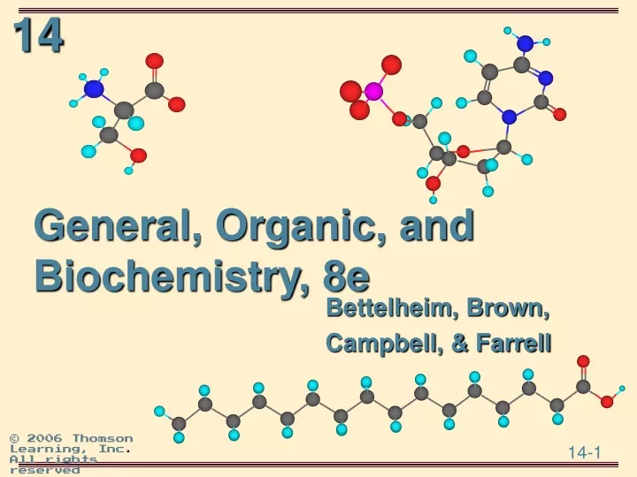 general organic and biochemistry 8e