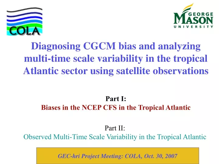 part ii observed multi time scale variability in the tropical atlantic