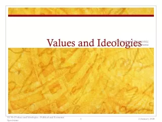 Values and Ideologies